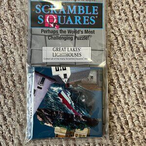 B Dazzle Great Lakes Lighthouses Scramble Squares 9 Piece Puzzle